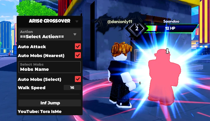 Arise crossover Auto Kill, Auto Mobs nearby, walk speed